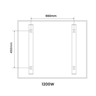 Mirrorstone NXT Gen White Panel FIR coated aluminium 1200w Infrared ...