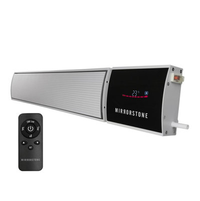 Mirrorstone - Zenos - White - Bar- FIR Coated Aluminium - 3000w WIFI Infrared Heater Price Comparisons | Compare The Build
