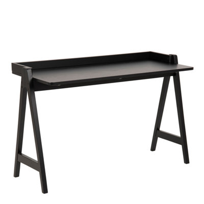 Miso Office Desk in Matt Black lacquered