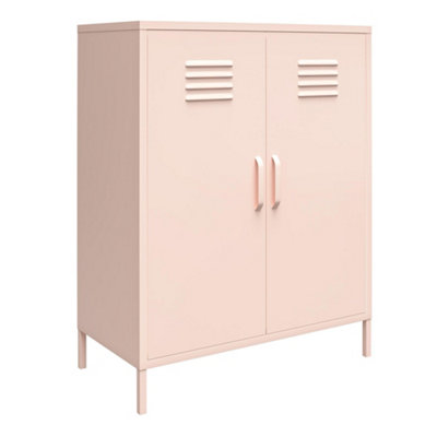 Mission District Metal Cabinet with 2 Doors Pink