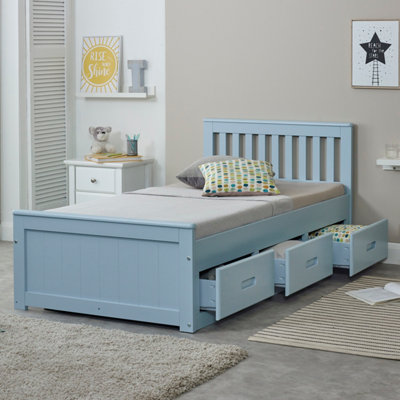 Solid bed deals frames with storage