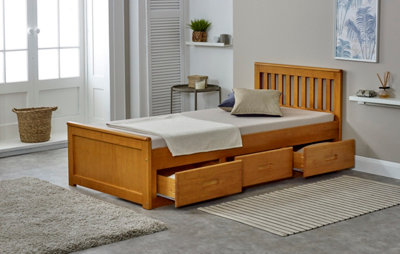 Mirage Single Wooden Storage Bed