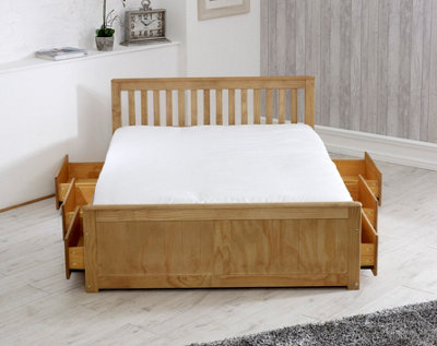 Mission Solid Wooden Storage Bed Frame