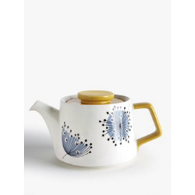 MissPrint Dandelion Tea Pot White and Mustard