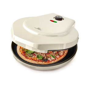 MisterChef Cream Electric Pizza Maker 1400W, Indoor Portable Pizza Oven, 12 Inch / 30cm, Energy Efficient