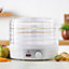 MisterChef Professional Food Dehydrator, 250W White Color Large 5 Trays, Easy Clean, Easy to use Adjustable Thermostat