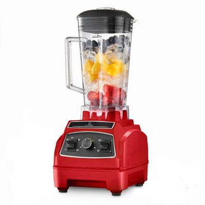 MisterChef Red Blender / 2200W Multiple Speed Smoothie Blender with 2L BPA-Free Jug 45000 RPM 8 Stainless Steel Blades