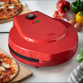 MisterChef Red Electric Pizza Maker 1400W, Indoor Portable Pizza Oven, 12 Inch / 30cm, Energy Efficient