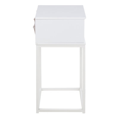 Mitra 1 Drawer Bedside Table in White