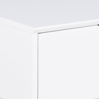 Mitra 1 Drawer Bedside Table in White