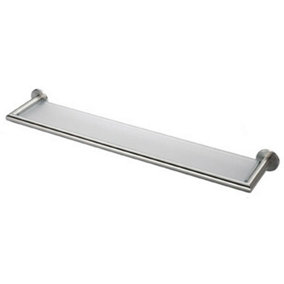 Mitred Bar With Recessed Frosted Shelf 600mm Fixing Centres Stainless Steel