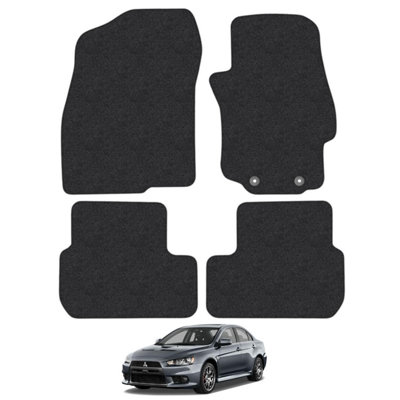 Mitsubishi Lancer 2010-2015 Car Floor Mats Carpet Tailored Fit 4pc Set Anti-Slip