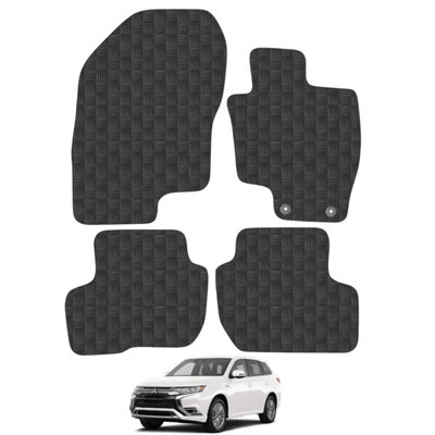 Mitsubishi Outlander PHEV 2014-2021 Car Floor Mats Rubber Tailored Fit 4pcs Set