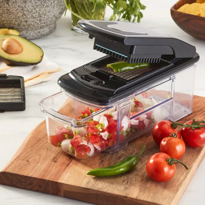 MIU Food Chopper with Interchangeable Stainless Steel Blades, Catch ...