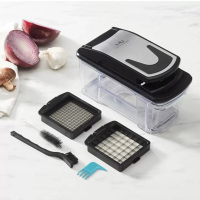 MIU Food Chopper with Interchangeable Stainless Steel Blades, Catch ...