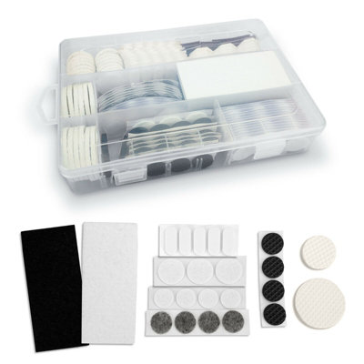 Mixed Adhesive Felt Foam Pads - 270 Pcs - Reduce Slamming Noise Protect Surfaces