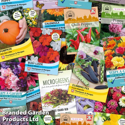 Mixed Flower & Vegetable Seed Bundle 100 Packets (Contains 50 each of