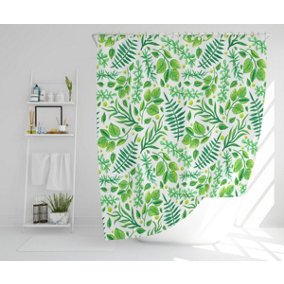 Mixed Green Leaves (Shower Curtain) / Default Title