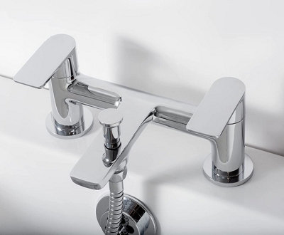 Mixer Bath Filler Tap Set Bathroom Modern Waterfall Chrome