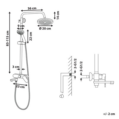 Mixer Shower Set Silver GURARA