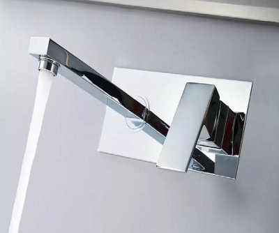 Mixer Tap Basin Tap Chrome Finish  Wall Mounted Tap Wall Mounted Tap