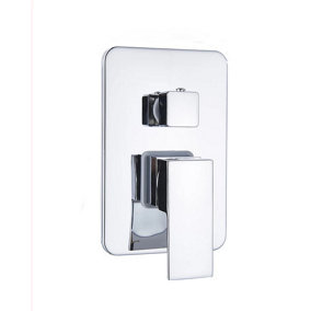 Mixer Valve Brass Internal Square 2 Way Chrome Concealed Thermostatic Shower