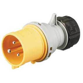 MK - 32A, 130V, Cable Mount CEE Plug, 2P+E, Yellow, IP44