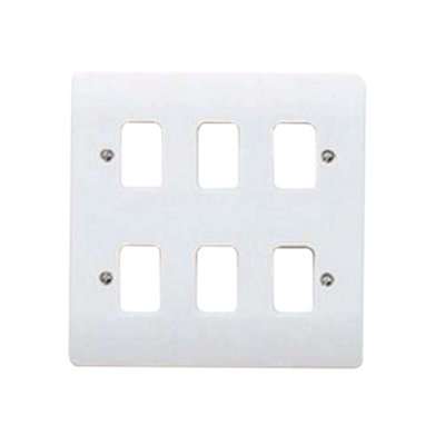 MK 6 MODULE GRID PLUS FRONTPLATE, K3636WHI