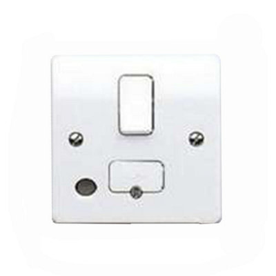 MK Electric Switched Connection Unit White 86x86mm Front Flex Outlet K1030WHI