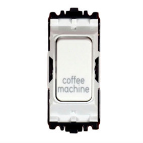 MK K4896CMWHI Grid Plus Grid Switch 20 amp Double Pole (White) marked coffee machine