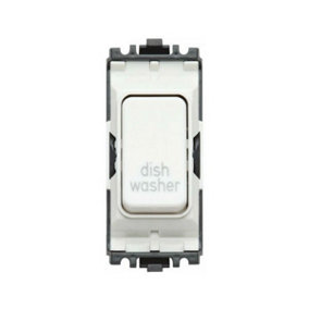 MK K4896DWWHI Grid Plus Grid Switch 20 amp Double Pole (White) marked dish washer
