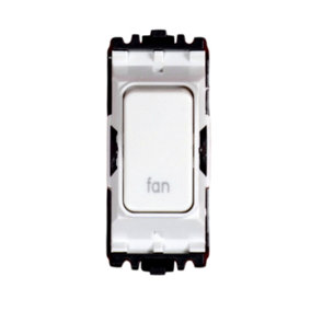 MK K4896FNWHI Grid Plus Grid Switch 20 amp Double Pole (White) marked fan