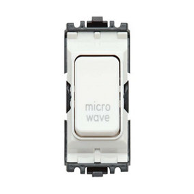 MK K4896MWWHI Grid Plus Grid Switch 20 amp Double Pole (White) marked microwave