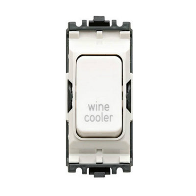 MK K4896WCWHI Grid Plus Grid Switch 20 amp Double Pole (White) marked wine cooler