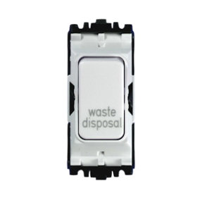 MK K4896WDWHI Grid Plus Grid Switch 20 amp Double Pole (White) marked waste disposal