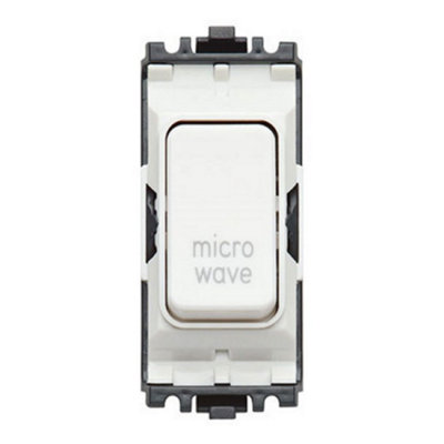 MK MKK4896MWWHI Microwave Appliance Switch White Double Pole 1 Way 20 Amp Printed