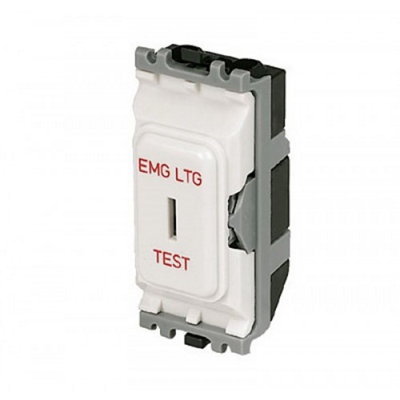 MK MKK4917ELWHI Double Pole One Way Secret Key Switch Emergency Light 20A