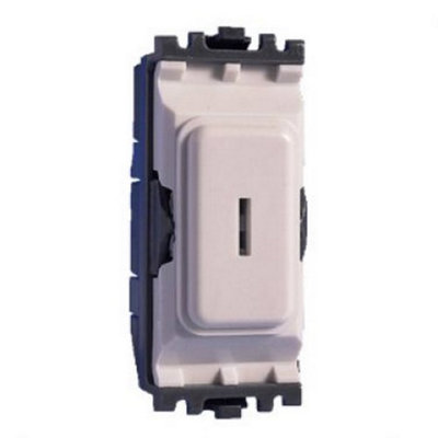 MK MKK4917WHI Secret Key Switch 1 Way Double Pole 20 Amperes Grid Frame K4917WHI