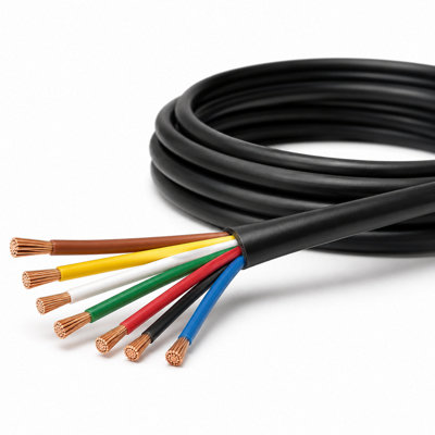 MKGT 7 Core Cable 12v 24v Thin Wall Wire 11 AMP Rated Trailer/Caravan ...