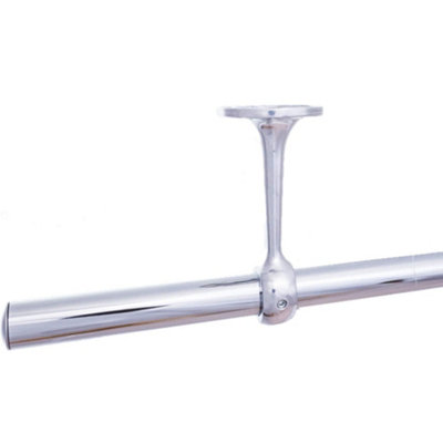 MKGT Polished Chrome Hanging Rail Set 25mm Round Metal Wardrobe Shop ...