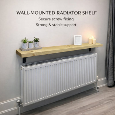 MKGT Radiator Shelf Wall Mounted Solid Wood, Narrow Radiator Cover 15cm ...
