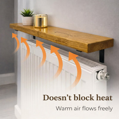 MKGT Radiator Shelf Wall Mounted Solid Wood, Narrow Radiator Cover 15cm ...