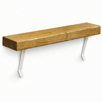 MKGT Solid Wood Radiator Shelf, No Drill with Brackets, Handmade in UK ...