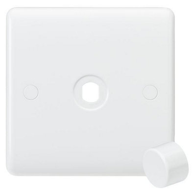 MLA Knightsbridge Curved Edge 1 Gang Dimmer Plate With Matching Dimmer Cap