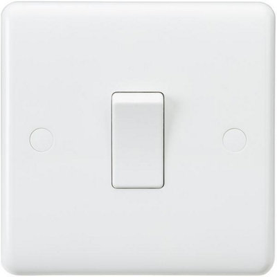 MLA Knightsbridge Curved Edge 10AX 1 Gang 1-Way Switch - CU1000