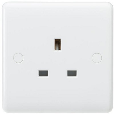 MLA Knightsbridge Curved Edge 13A 1 Gang UnSocket - CU7000U