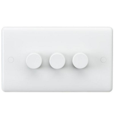 MLA Knightsbridge Curved Edge 3 Gang 40-400W Dimmer - CU2163