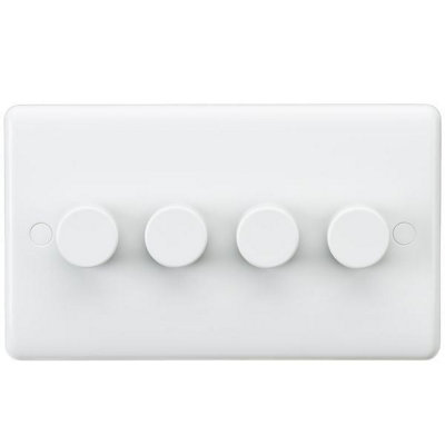 MLA Knightsbridge Curved Edge 4 Gang 40-400W Dimmer - CU2164