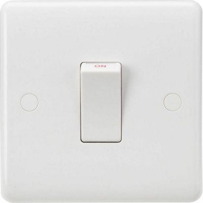 MLA Knightsbridge Curved Edge 45A 1 Gang DP Switch (White Rocker) - CU8331W