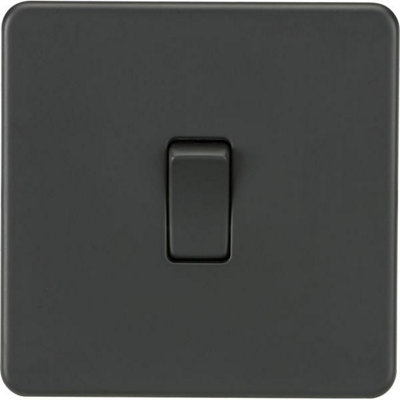 MLA Knightsbridge Screwless 10AX 1G 2-Way Switch Anthracite - SF2000AT